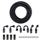 油管6AN 20FT Fuel Nylon Stainless Steel Braided Oil Hose Fittings AN6
